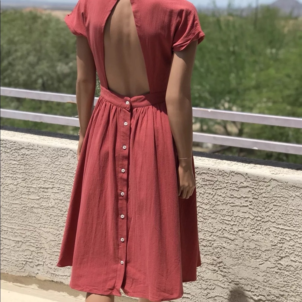 Red Boutique Backless Open back Dress Small $188
